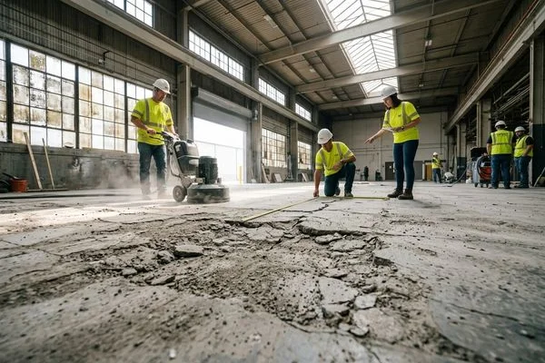 Epoxy & Urethane Flooring Warren before