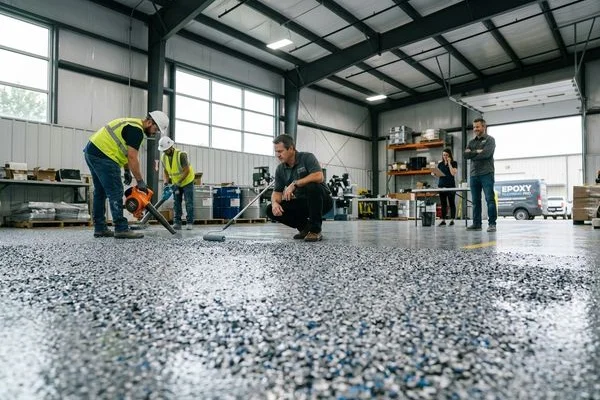 Decorative Quartz, Metallic Epoxy & Commercial Flooring Warren project 3