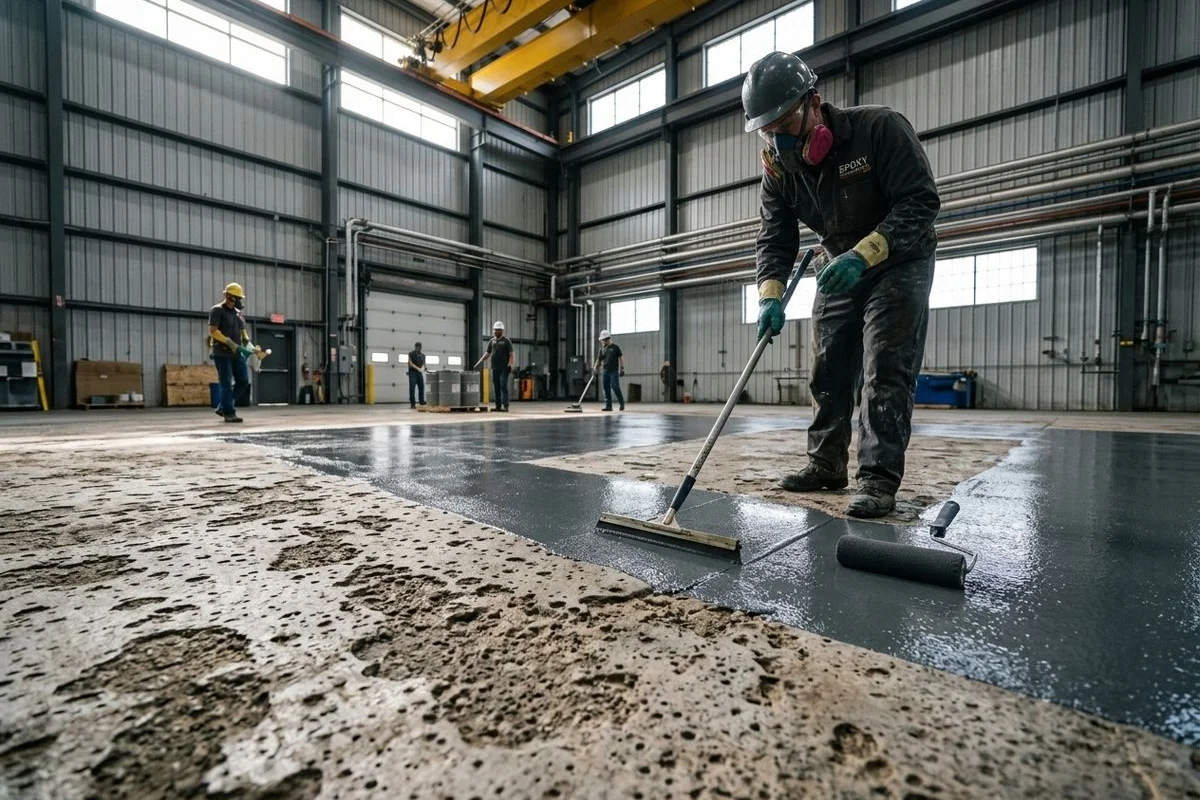 Chemical-Resistant Flooring Warren — Acid & Solvent Damaged Concrete