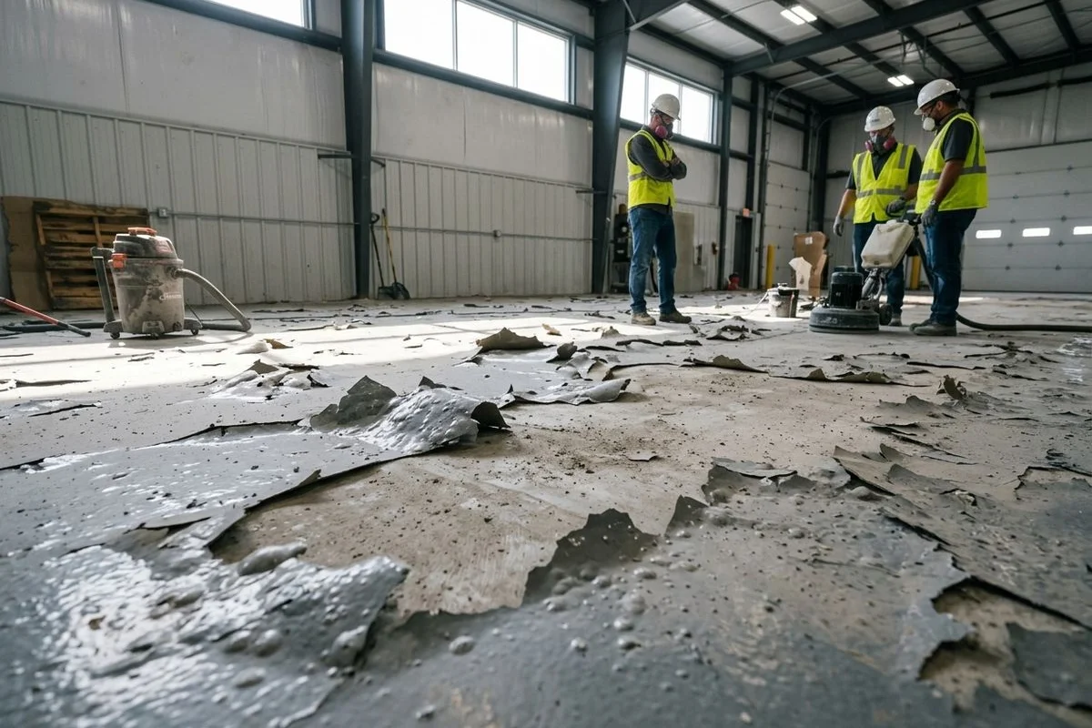 Fix Peeling, Blistering & Delaminating Floor Coatings Warren